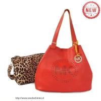 michael kors geperforeerd logo grab groot rood schoudertas Benelux Nordics 0sso8462